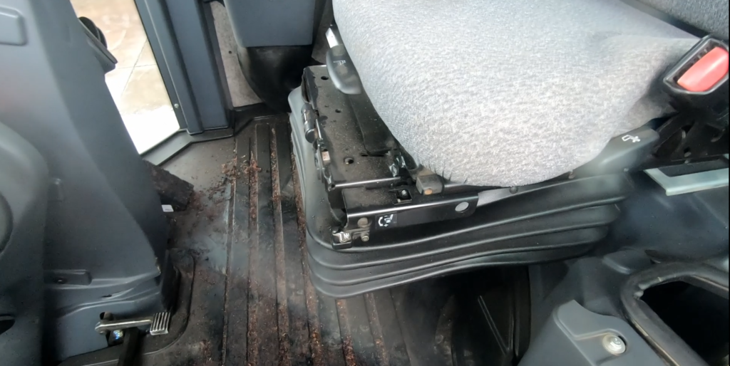 Uncleaned Loader Interior
